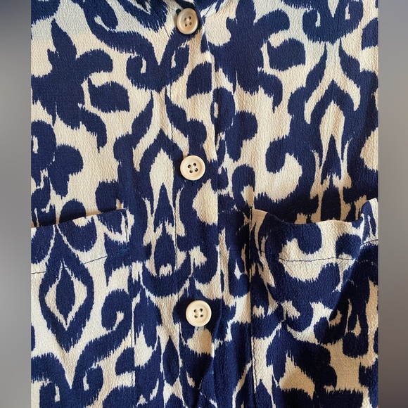 Zara Dresses Zara Printed Midi Dress Blue Poshmark